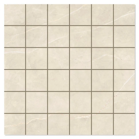 Marmor Mosaik Klinker Royal Beige Polerad 30x30 (5x5) cm